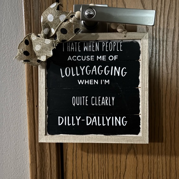 Other - Black and White Funny Wooden Hanging Sign Decor